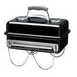 Weber Go-Anywhere Holzkohlegrill, portabel, Schwarz (1131004), 27x31x43 cm